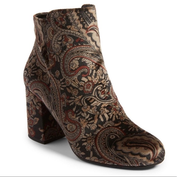 BP. Notdstrom Shoes - BP. Nordstrom Kolo Paisley Velvet Bootie Boho Tapestry Boot